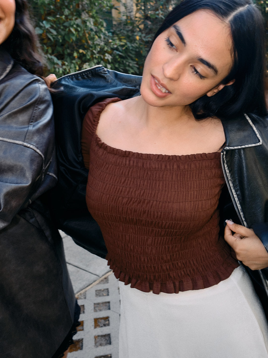 Sophie Smocked Longsleeve | Brown