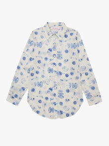 Tessa Button Down | Caviar Dreams Blue Multi