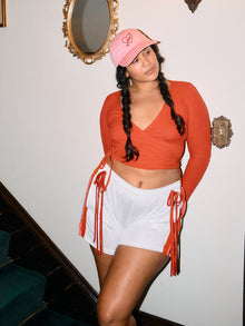 Lucille Wrap Top | Cherry