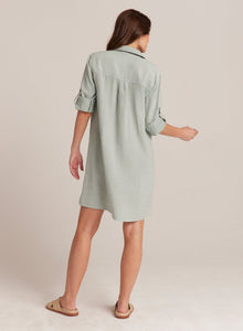 Long Sleeve A|Line Dress | Oasis Green