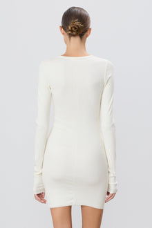 LONG SLEEVE CREWNECK MINI DRESS - ETERNE