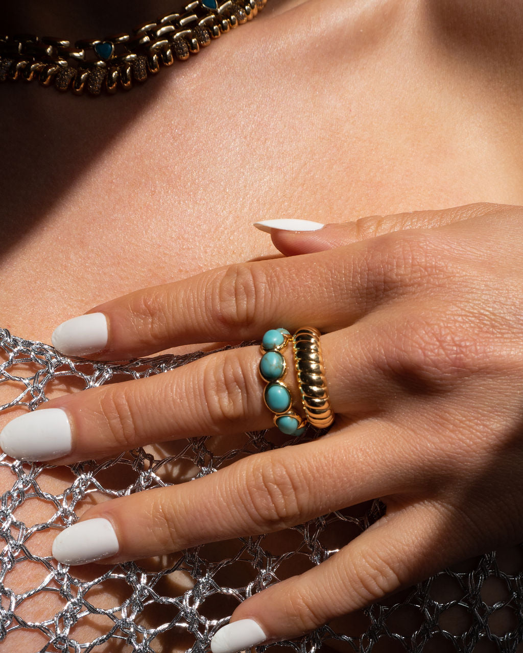 Ridged Marbella Ring - Gold | Plated Gold