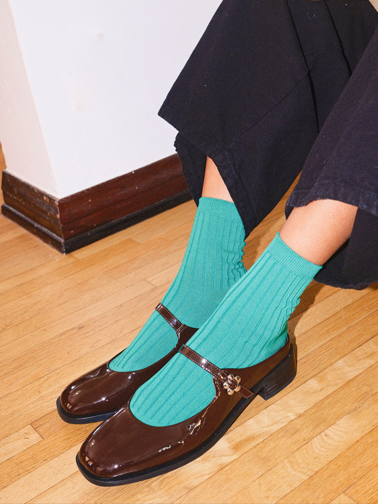 Ella Mary Jane Mule | Chocolate Patent