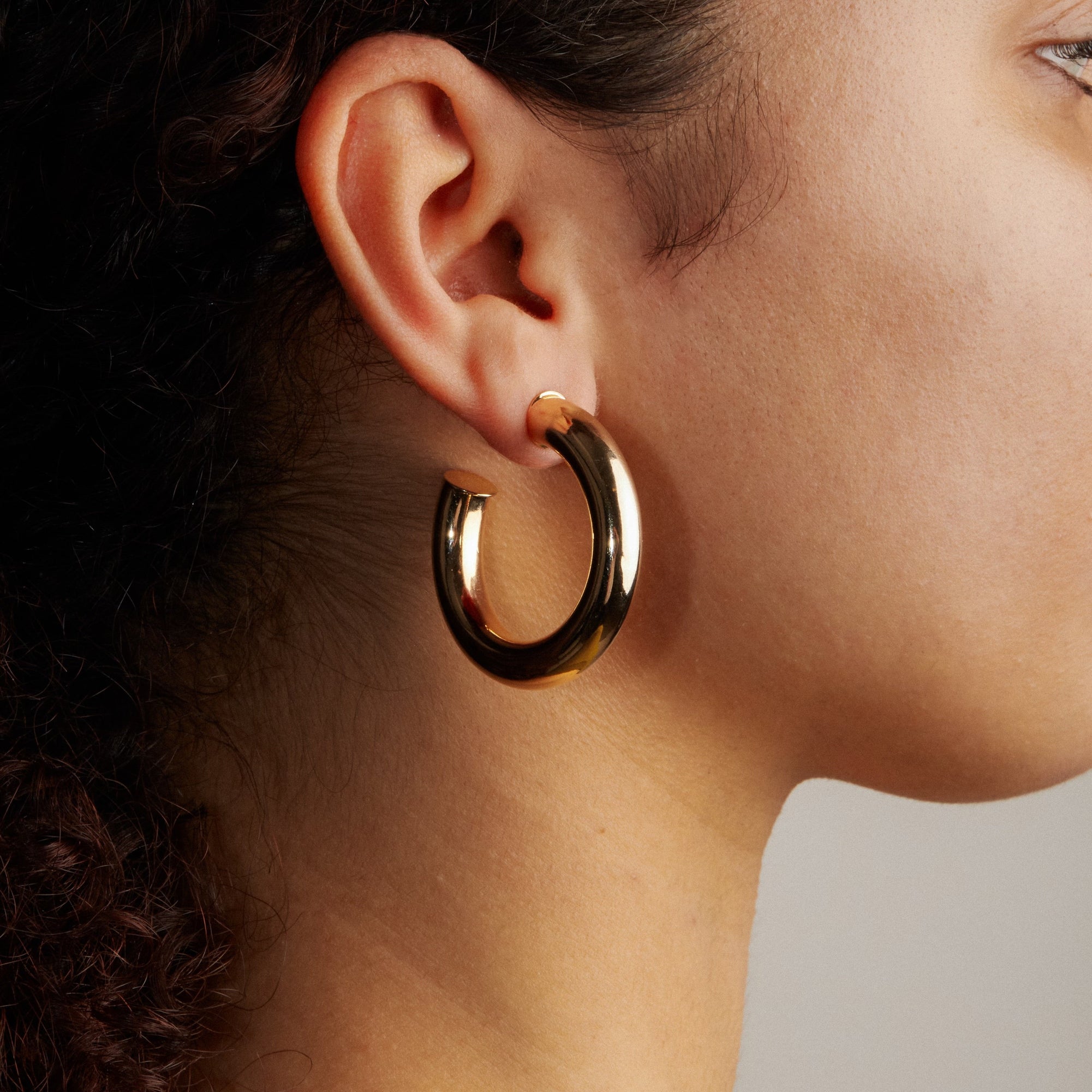 The Large Gold Hailey Hoops - The M Jewelers