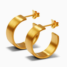 Max Earrings - Satin Finish | 18K Gold Plated