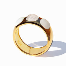Souk Ring | 18K Gold Plated | Mother of Pearl/Rose Quartz/Moonstone