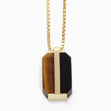 Twin Pendant | Brass | Tiger's Eye