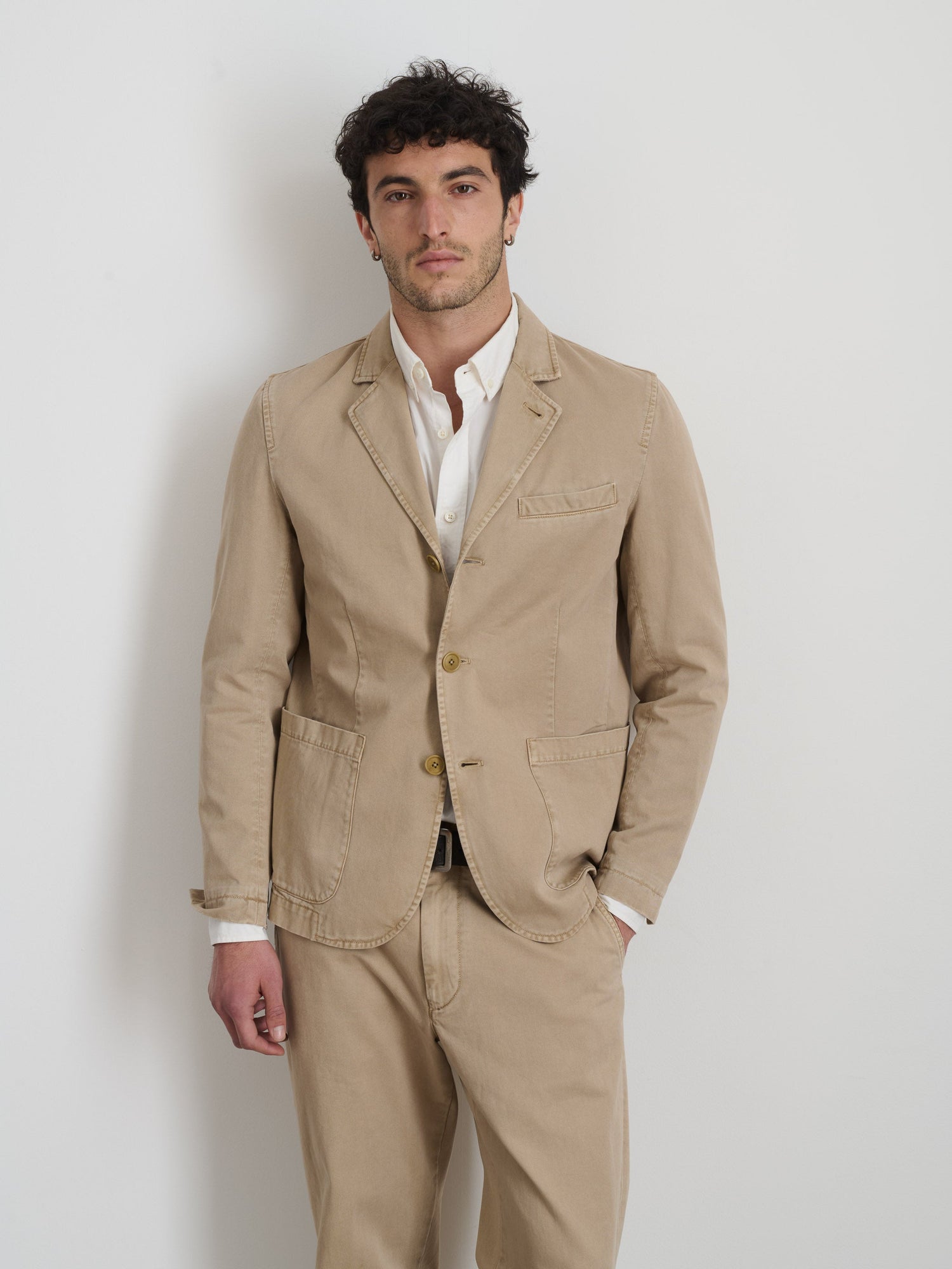 Men | Mill Blazer | Vintage Wash Chino Faded Khaki