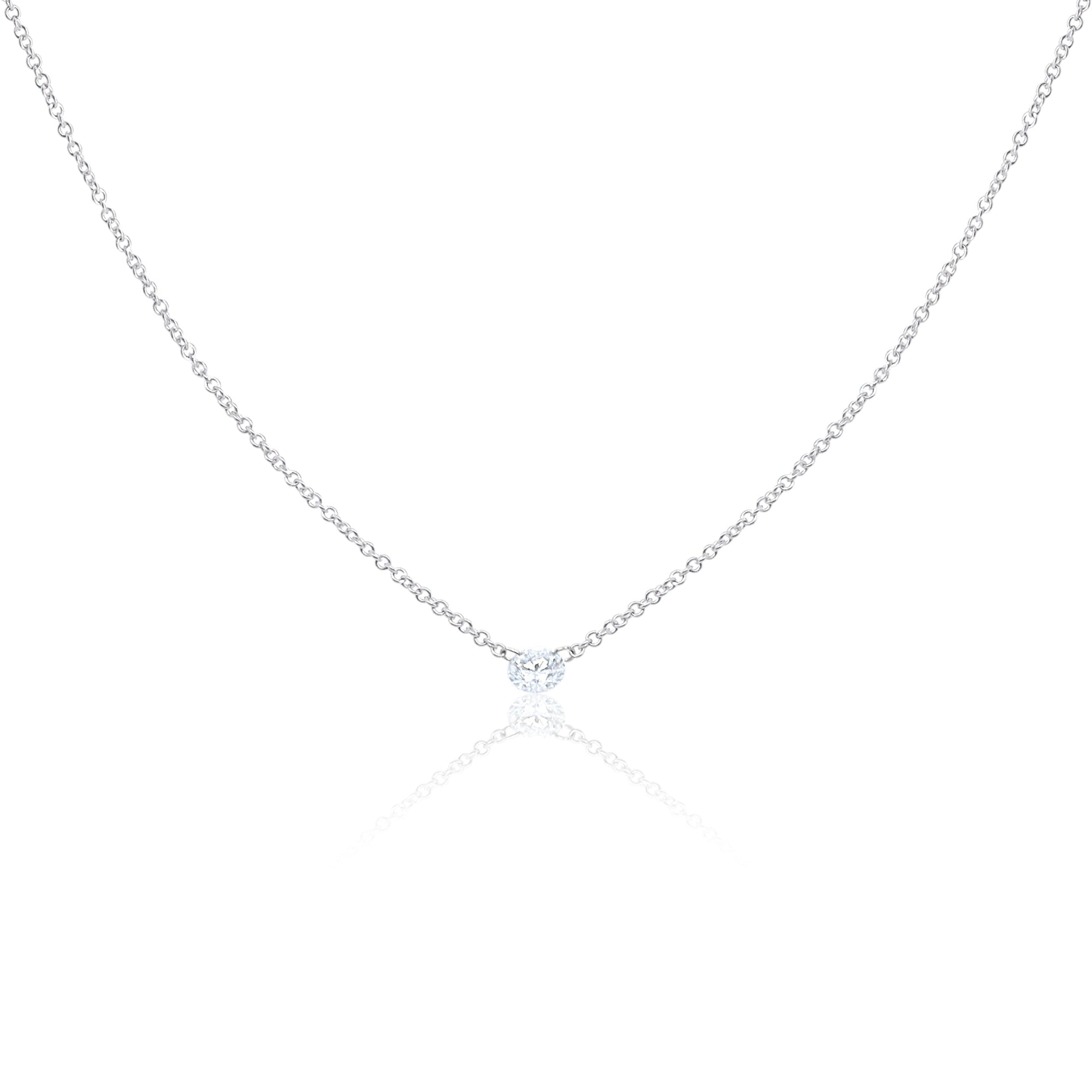 White Gold Lab Grown Drilled Diamond | White Gold