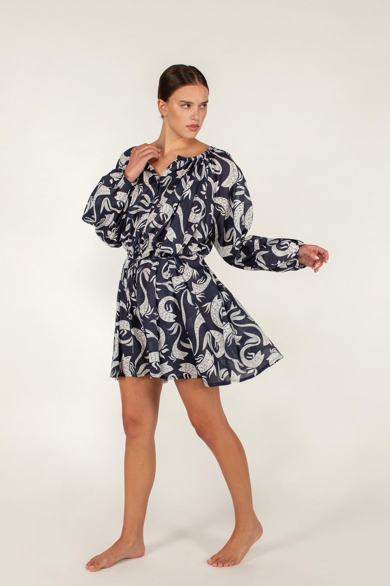 Nea Dress | Serpentine Blue