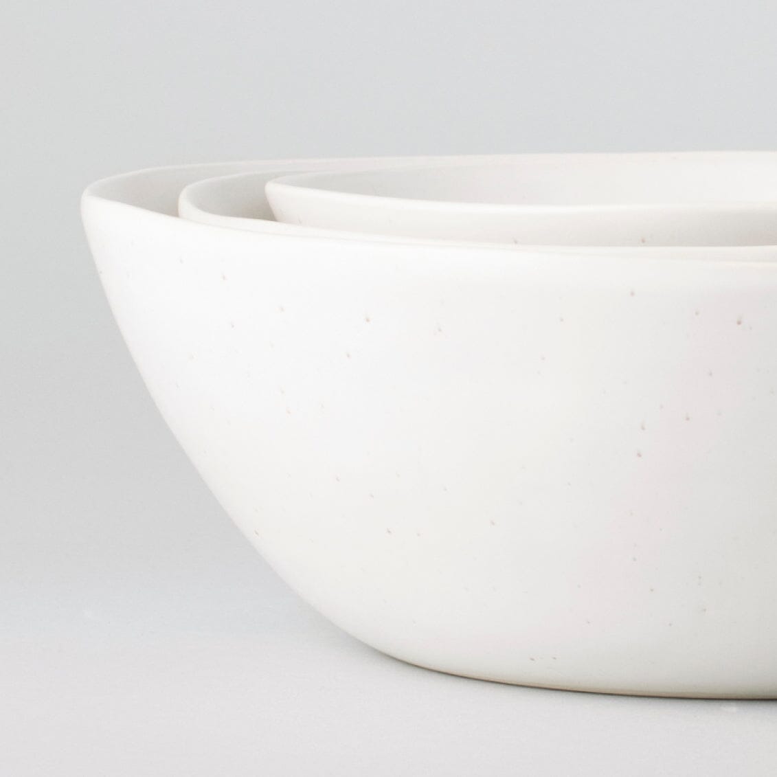 Nested Serving Bowls | Speckled White