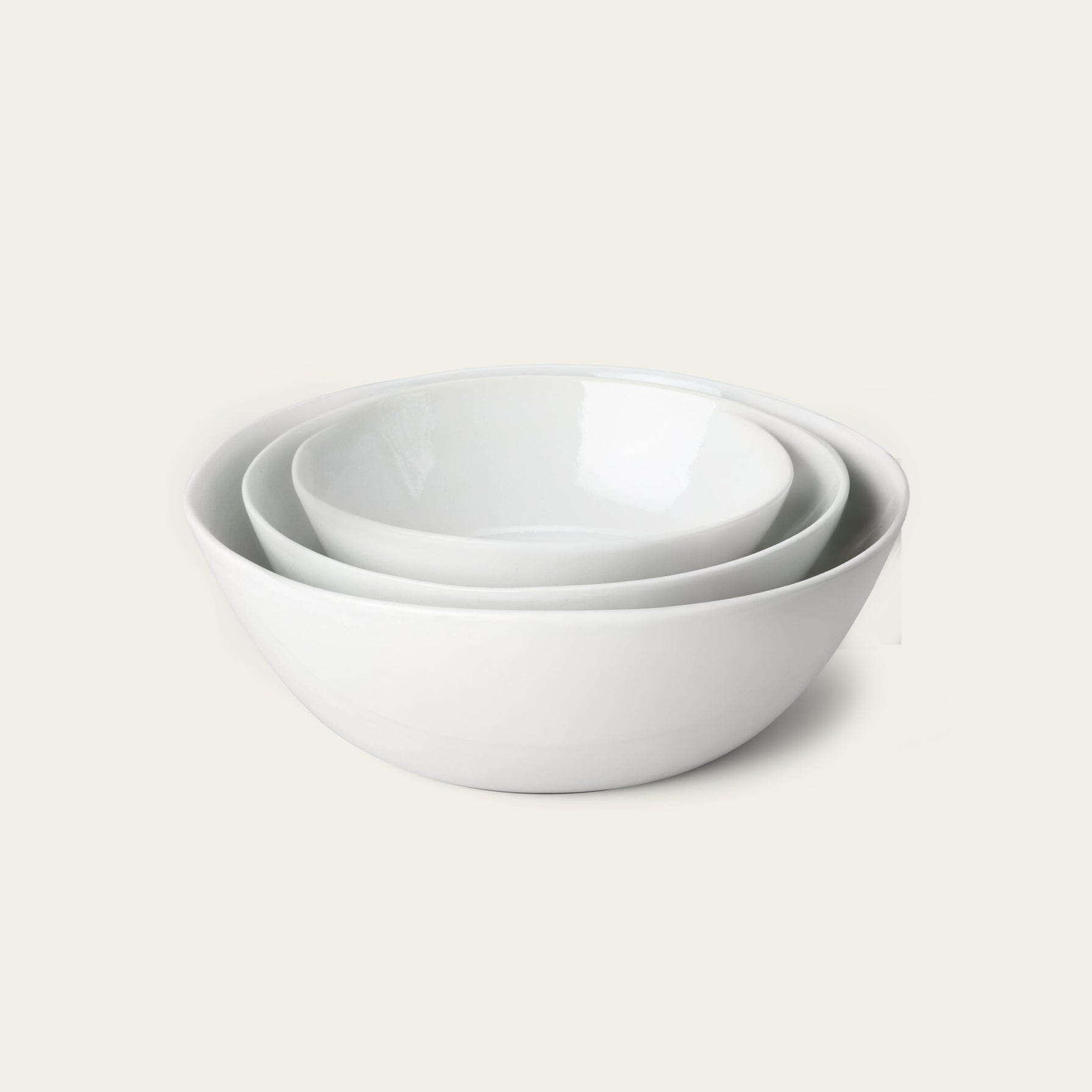 Nested Serving Bowls | Pearl White