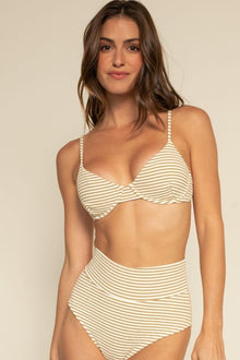 Dainty Bikini Top | Neutral Stripe