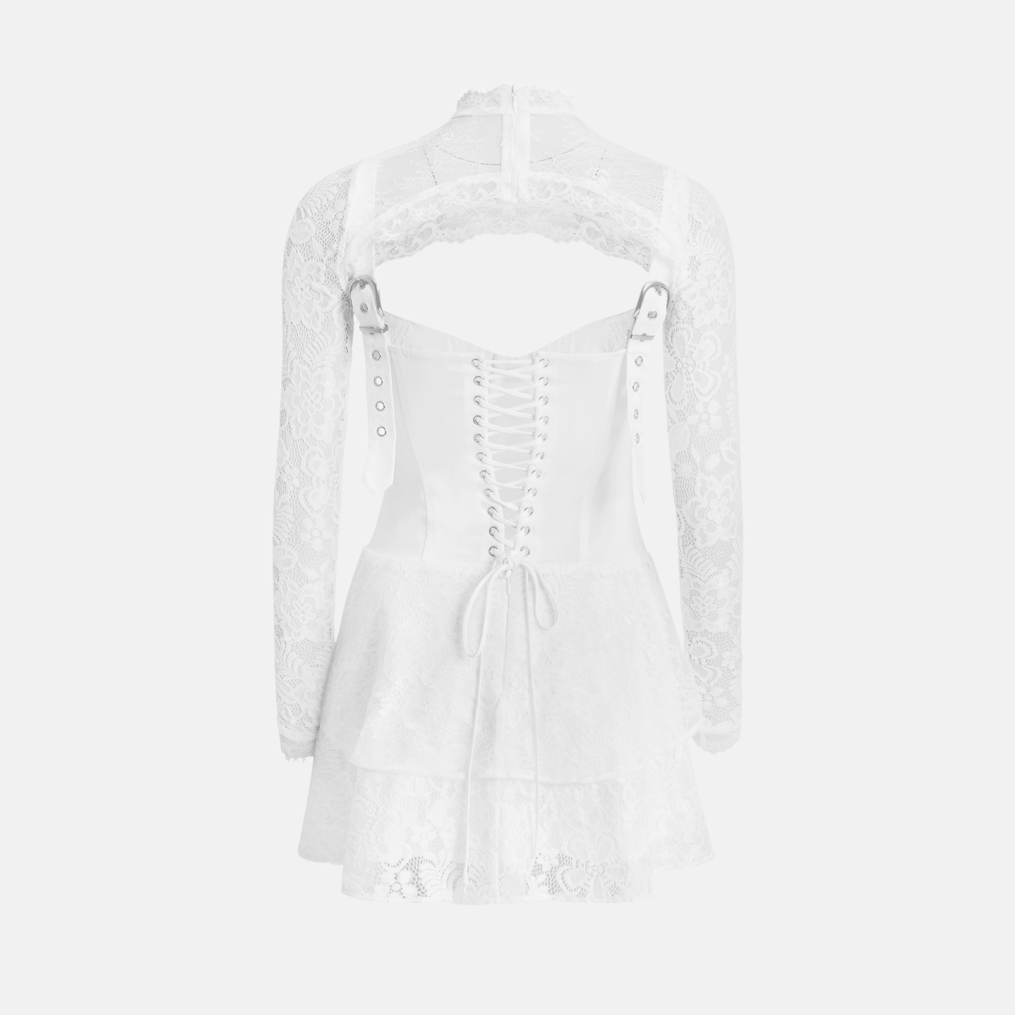 OW Collection NORI Corset Mini Dress (2-piece) Dress 001 - White
