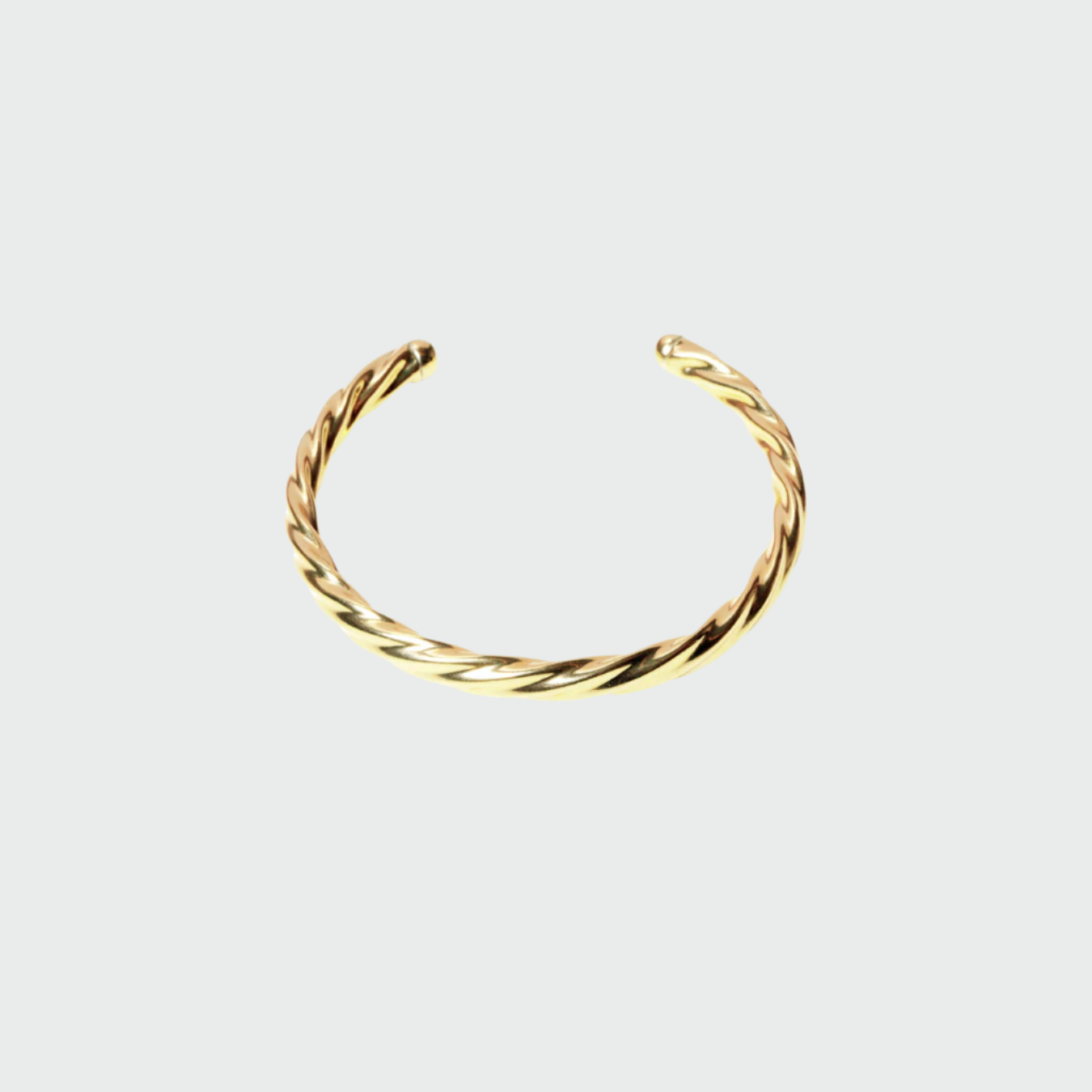 The Open Rope Cuff Bangle | Brass