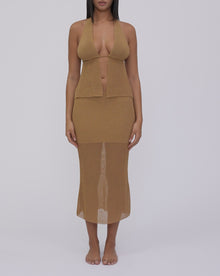 Knit Midi Skirt | Suede