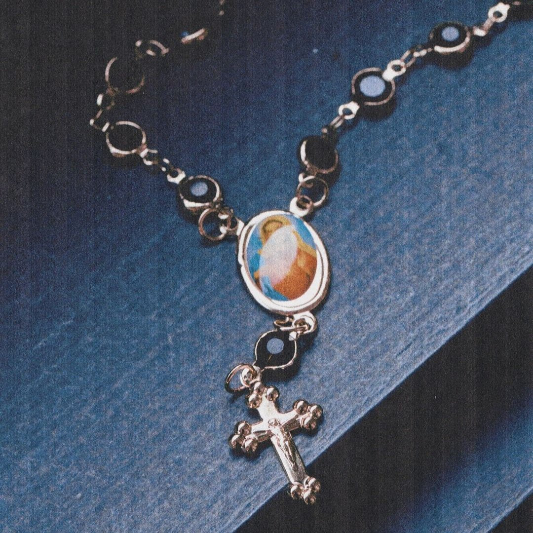 THE ONYX ROSARY ANKLET - The M Jewelers