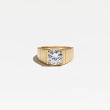 The Rouge Cz Signet Ring | Gold Vermeil