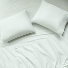 sateen pillowcase light blue - front view