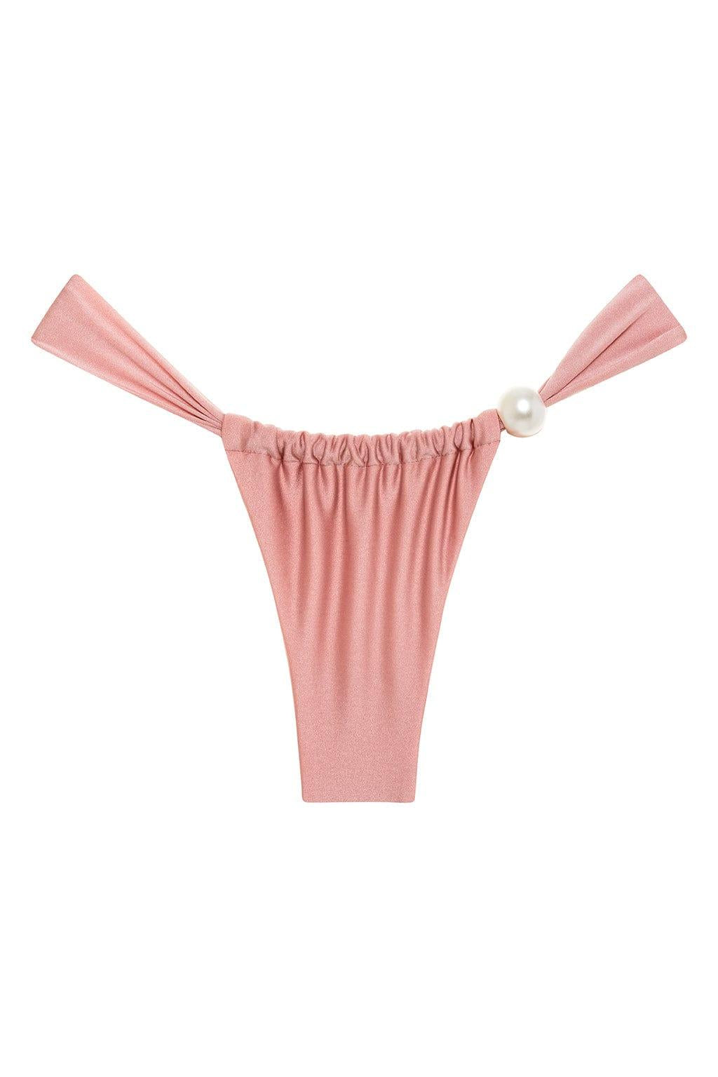Sandra Pearl Bikini Bottom | Satin Rose