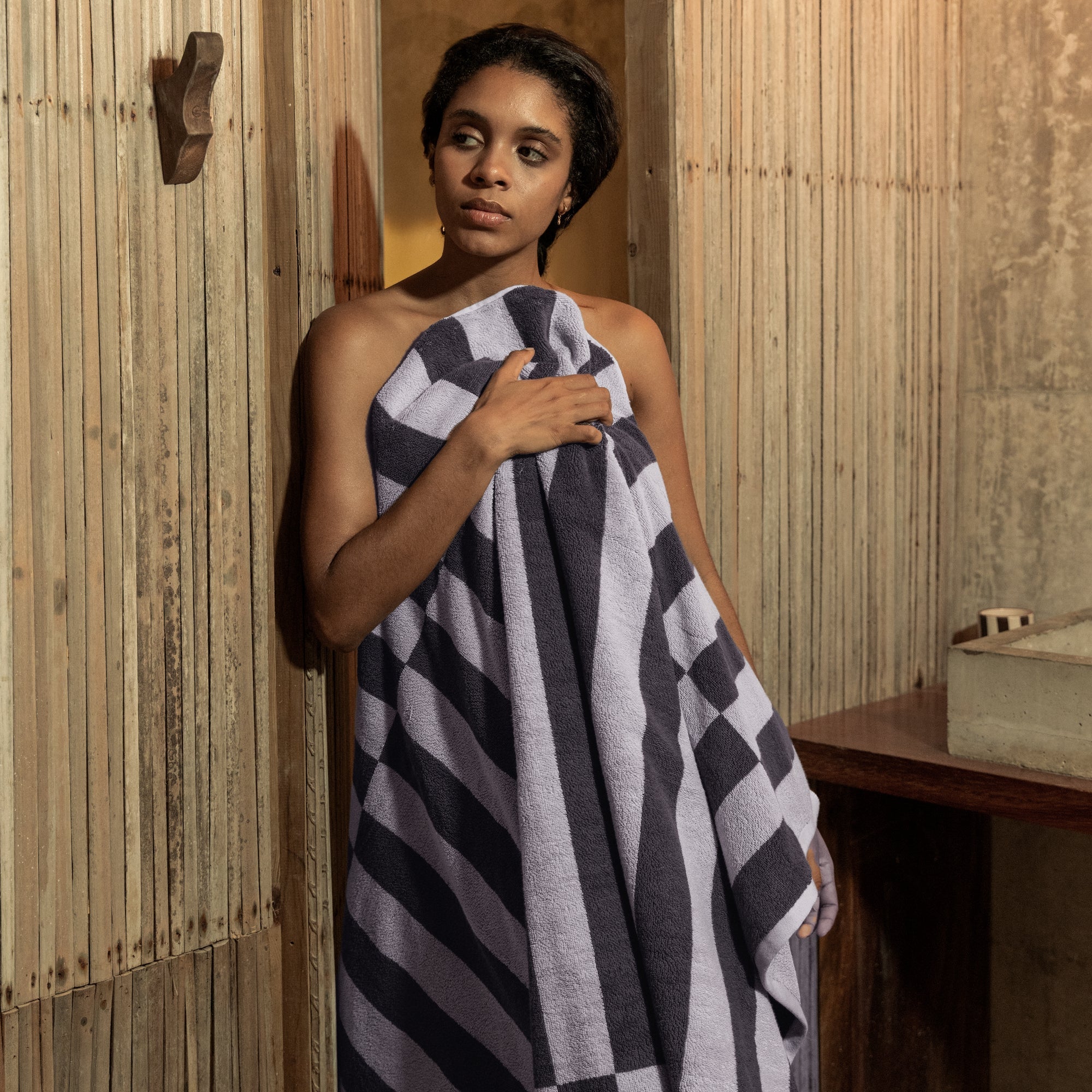 Shadmoor Australian Cotton Towels | Lilac/Charcoal