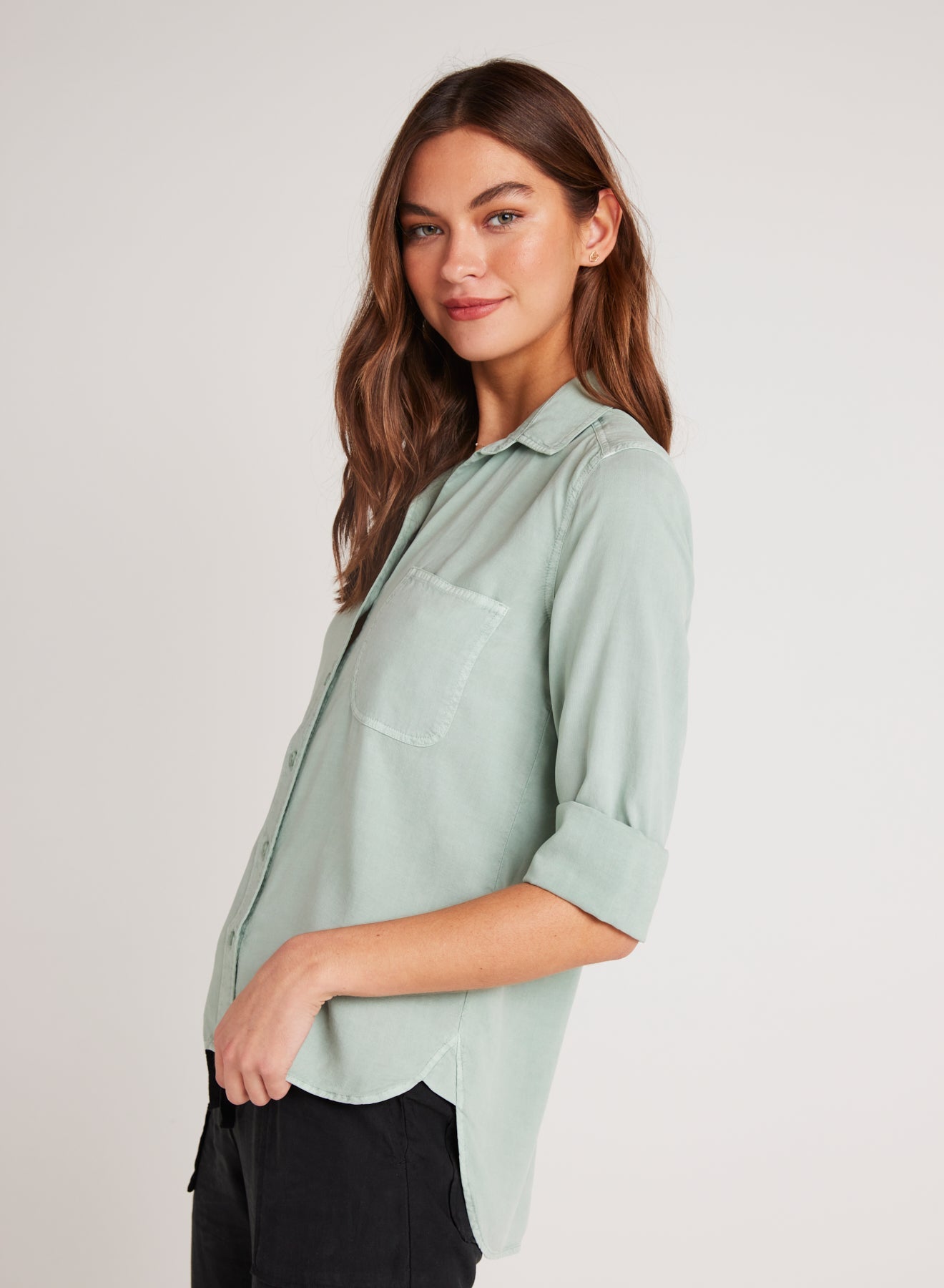 Shirt Tail Button Down | Oasis Green