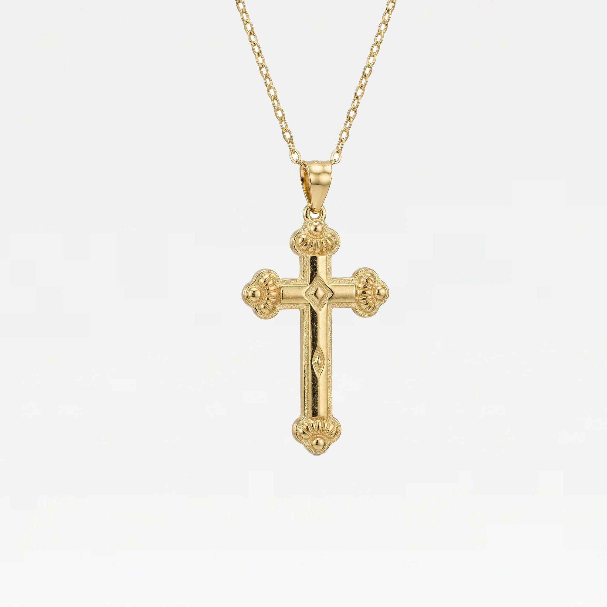 The Siena Cross Necklace | Gold Vermeil