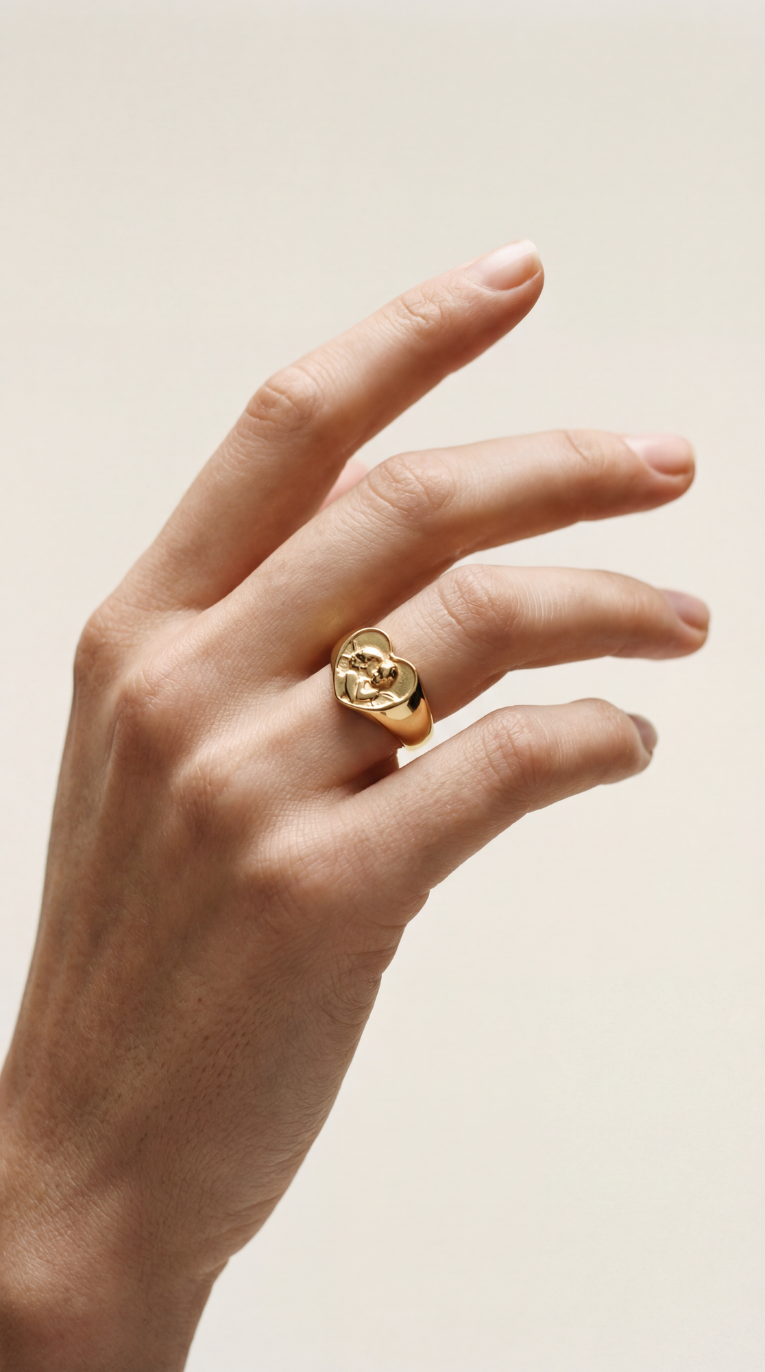 The Angel Signet Ring | Gold Vermeil