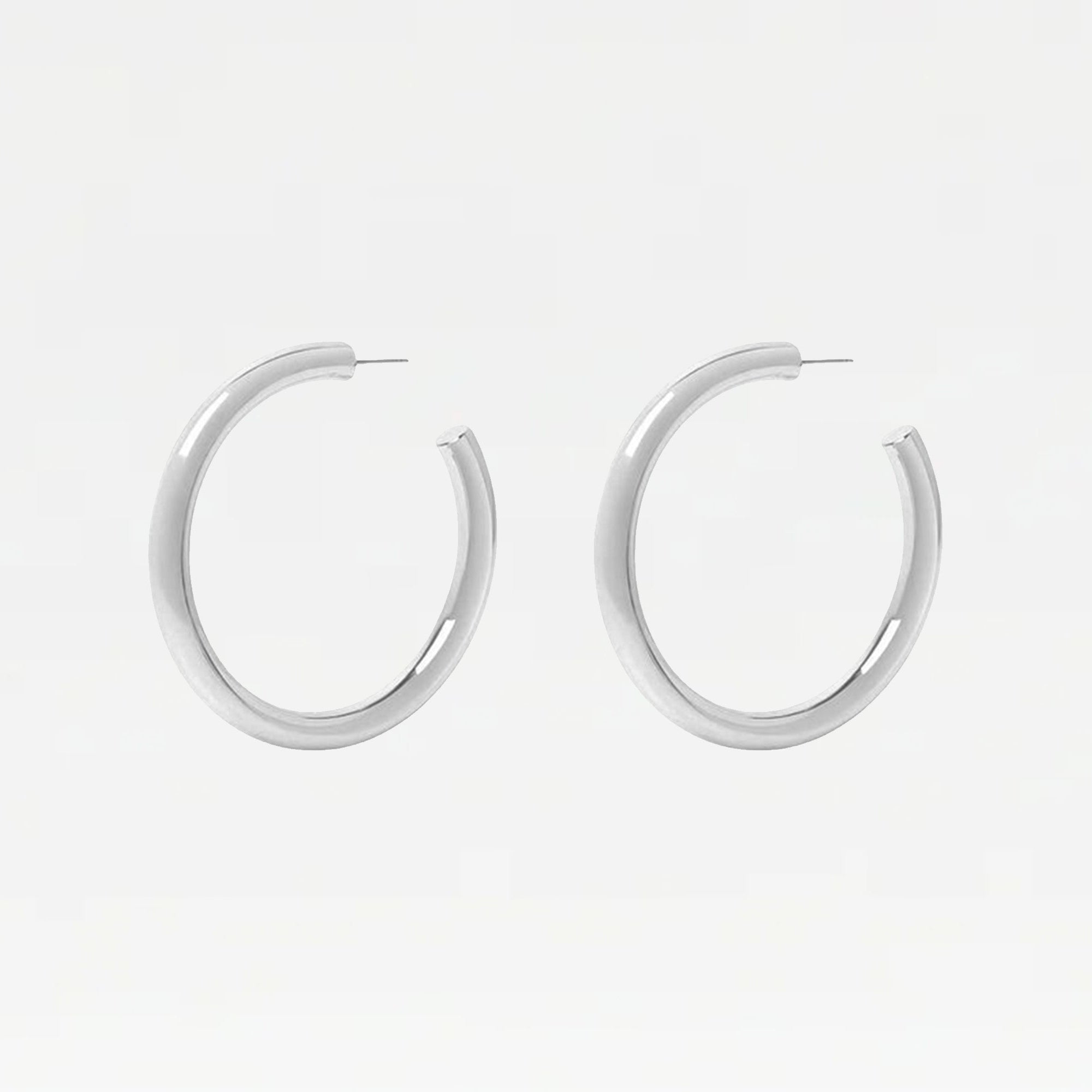 The Thick Hoop Earrings | Silver Vermeil