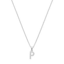 THE PAVE SINGLE BLOCK INITIAL NECKLACE - The M Jewelers