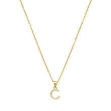 THE PAVE SINGLE BLOCK INITIAL NECKLACE - The M Jewelers