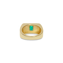 THE GREEN STONE SQUARE SIGNET RING - The M Jewelers