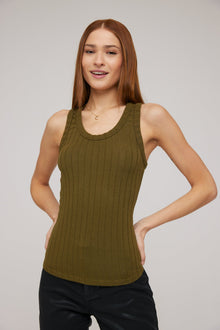 Sleeveless Racerback Tank - Deep Rosemary