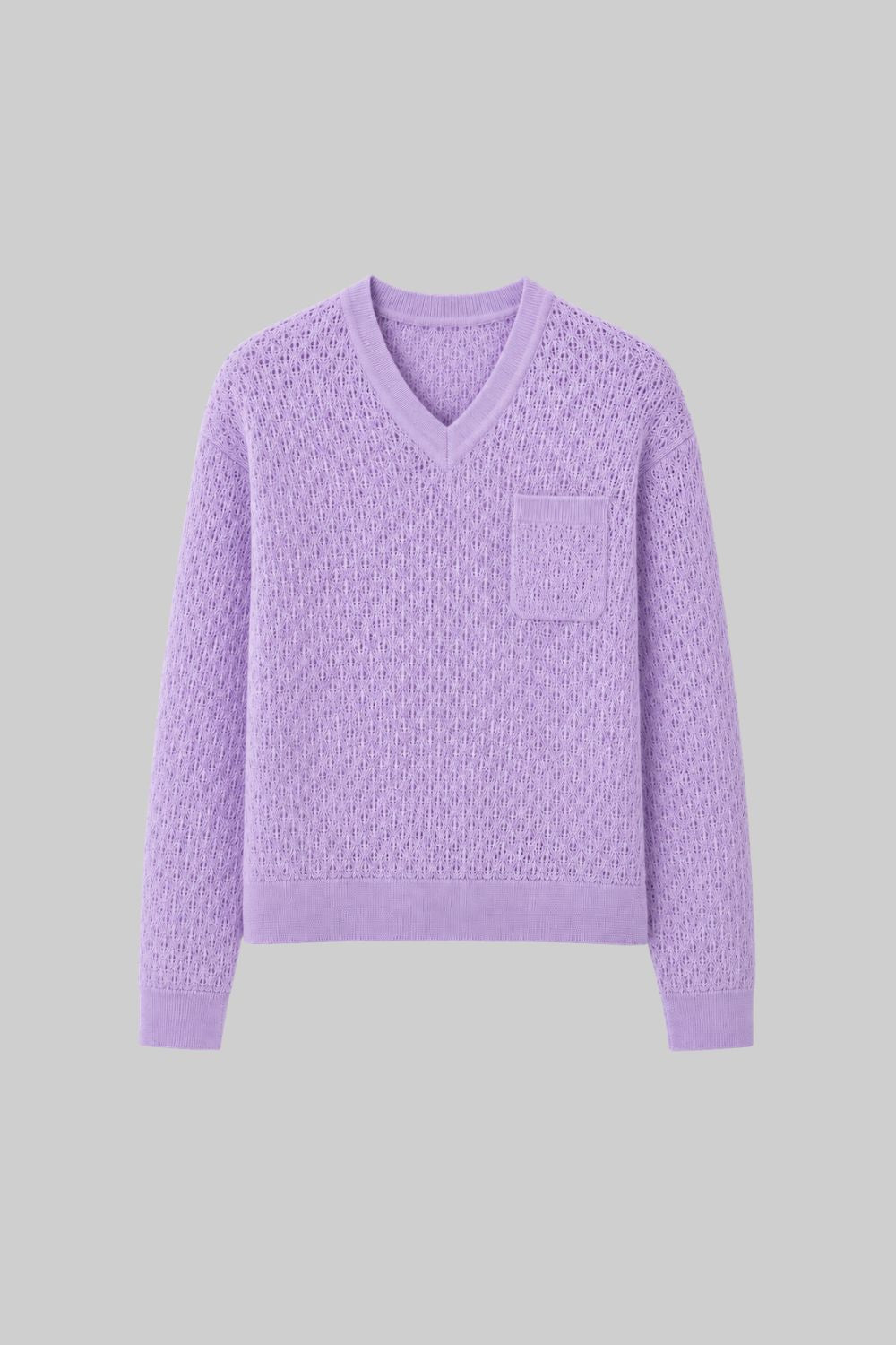 Lacey Pointelle Pullover | Iris