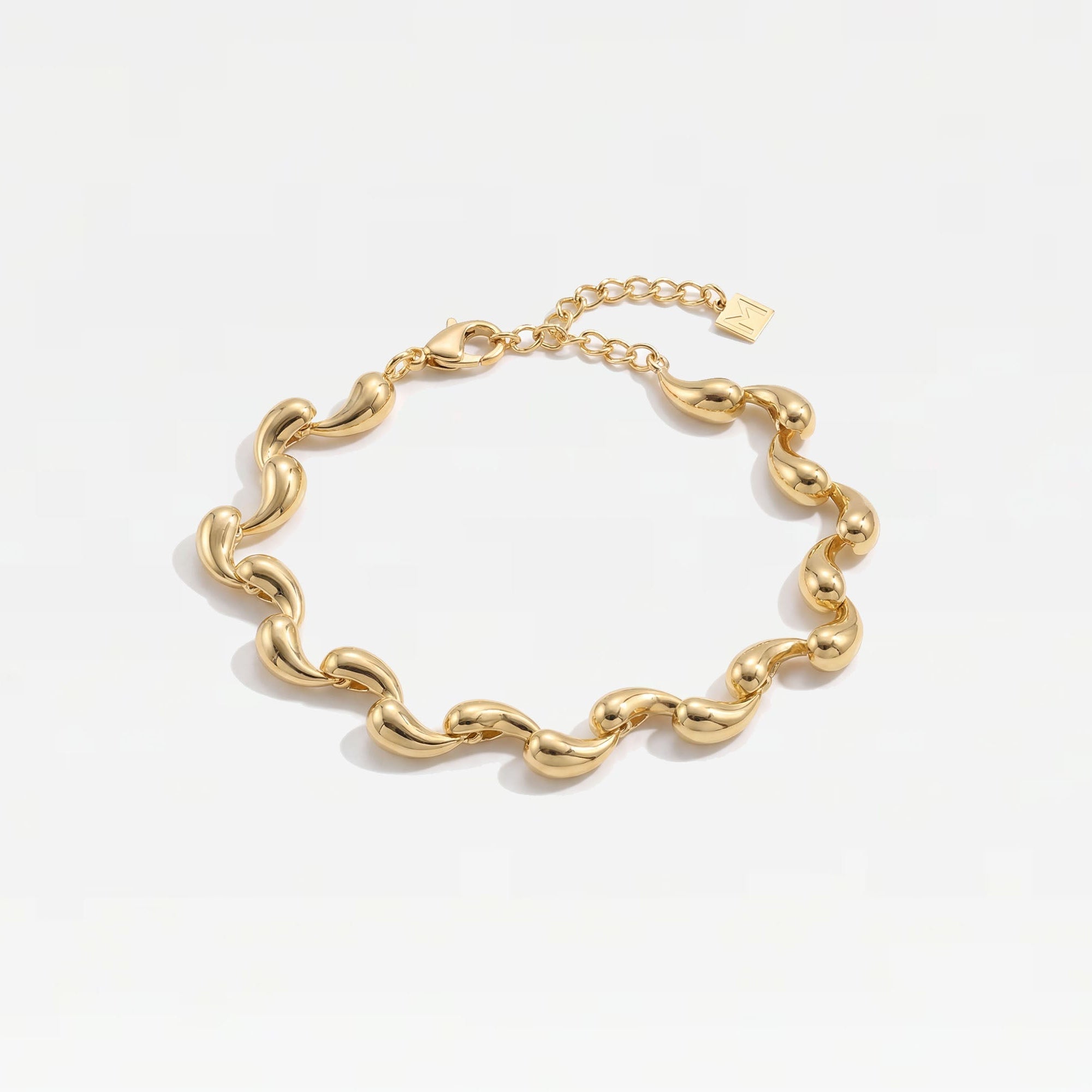 The Teardrop Bracelet | Brass With 18Kt Gold Plating