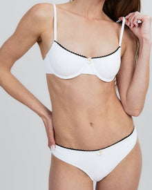 The Daphne Ribbed Bikini Bottom - Solid & Striped