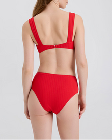 Womens | Lilo Ribbed Bikini Top | Lipstick Red