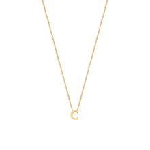 block letter c initial necklace