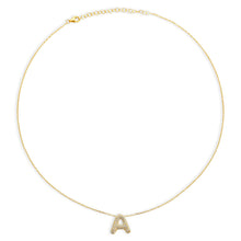 THE PAVE' BUBBLE LETTER PENDANT NECKLACE - The M Jewelers