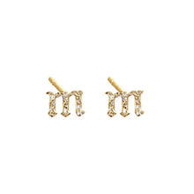 THE GOTHIC INITIAL EARRINGS (LOWERCASE) - The M Jewelers