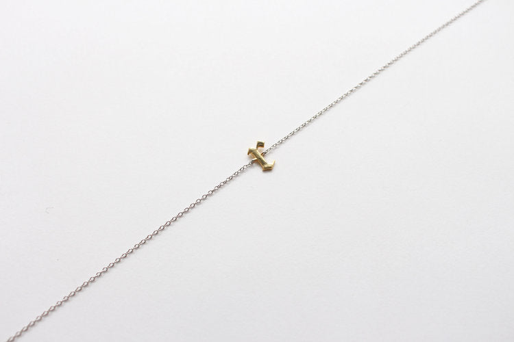 SINGLE LETTER CHOKER (LOWERCASE) - The M Jewelers