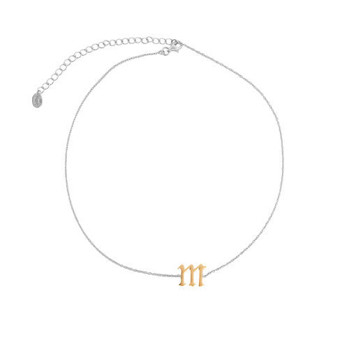SINGLE LETTER CHOKER (LOWERCASE) - The M Jewelers